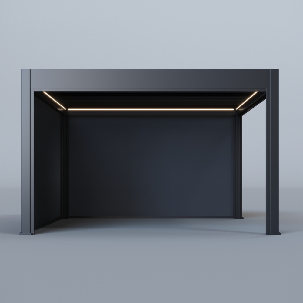 Hygge™ Aluminium Pergola - Prestige Series with Lighting System & 3 Wind-Proof Sun Shades