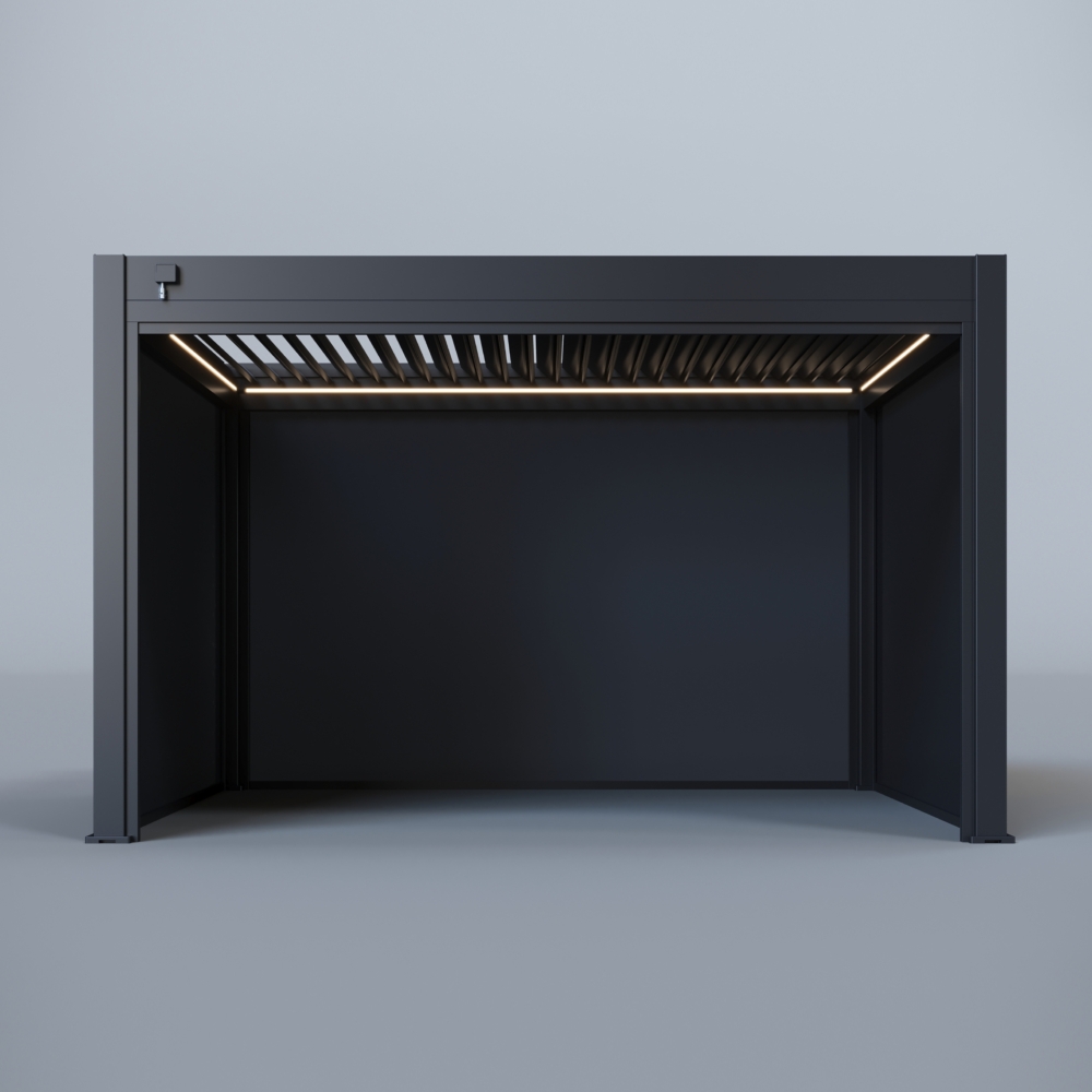 Hygge™ Aluminium Pergola - Prestige Series with Lighting System & 3 Wind-Proof Sun Shades