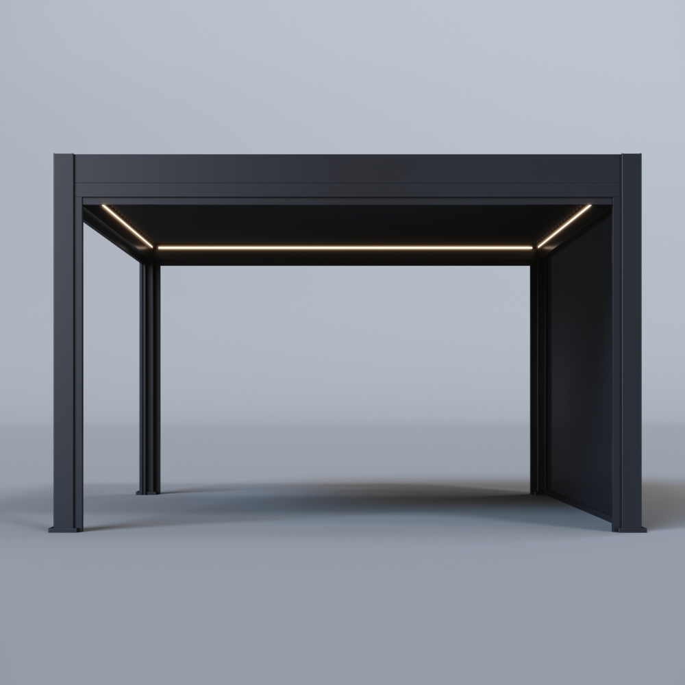 Hygge™ Aluminium Pergola - Prestige Series with Lighting System & 3 Wind-Proof Sun Shades
