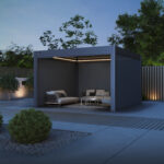 Hygge™ Aluminium Pergola - Prestige Series with Lighting System & 3 Wind-Proof Sun Shades