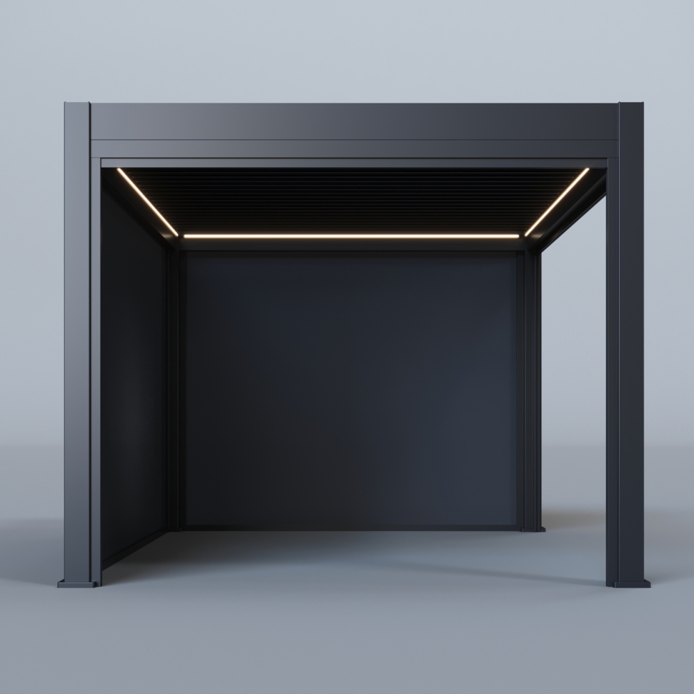 Hygge™ Aluminium Pergola - Prestige Series with Lighting System & 3 Wind-Proof Sun Shades