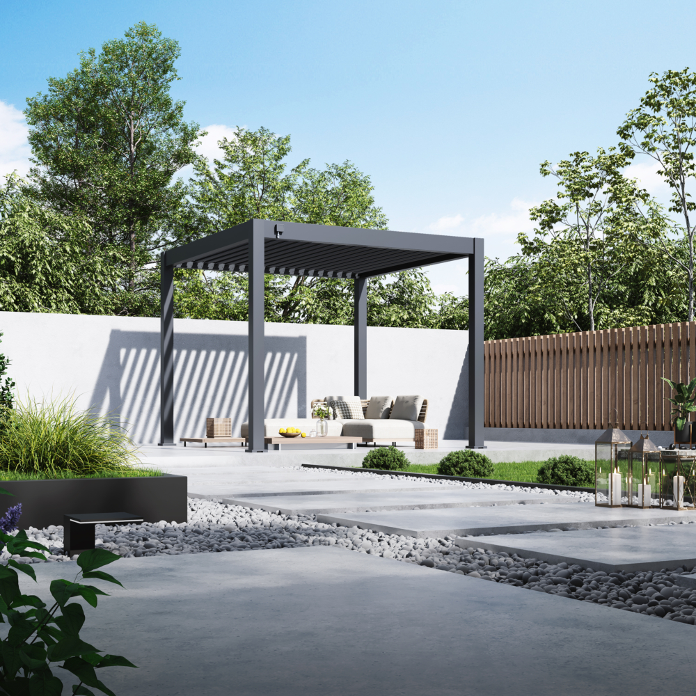 Hygge™ Prestige Series Aluminium Pergola with Integrated Lighting System